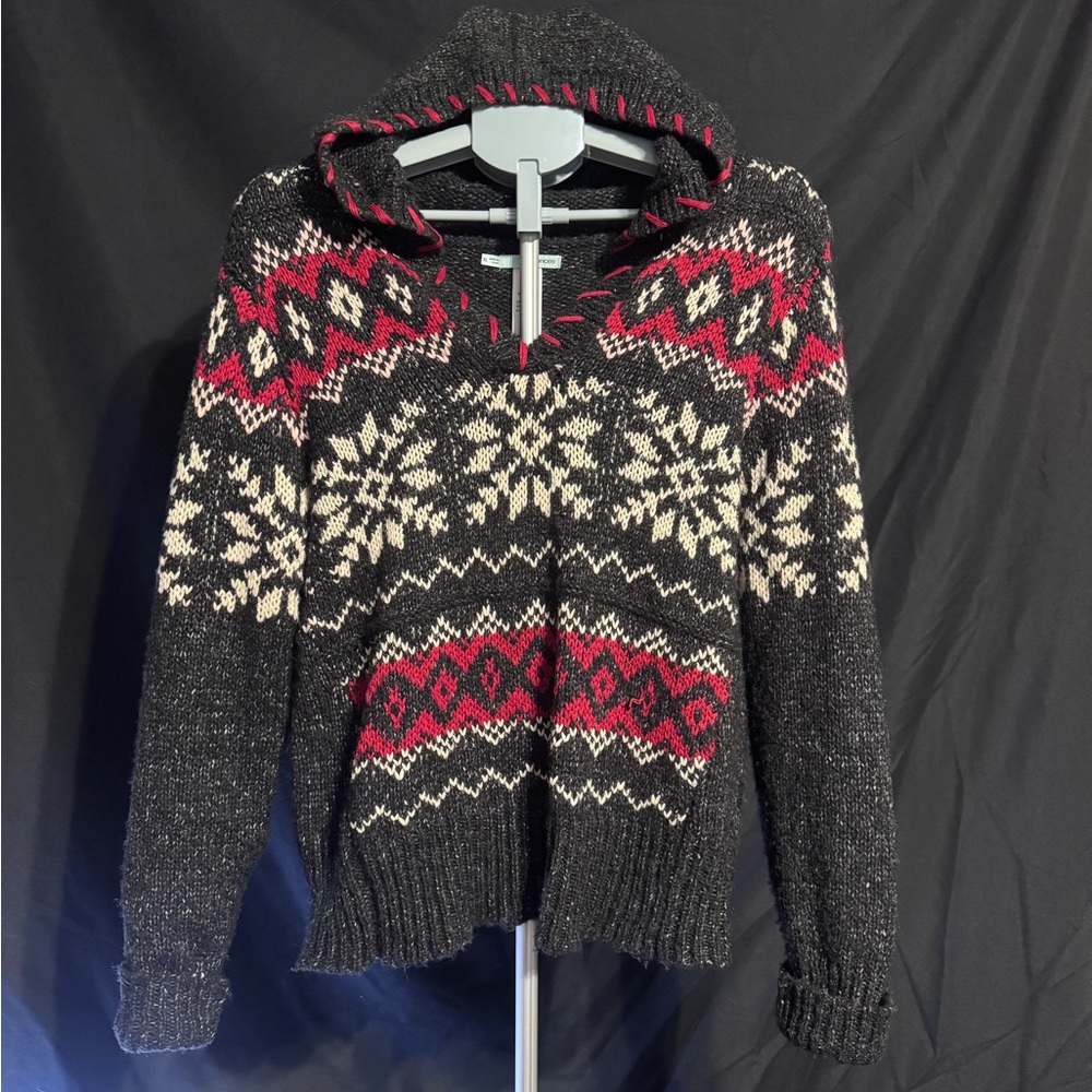 Maurices Black and Red V-Neck Sweater